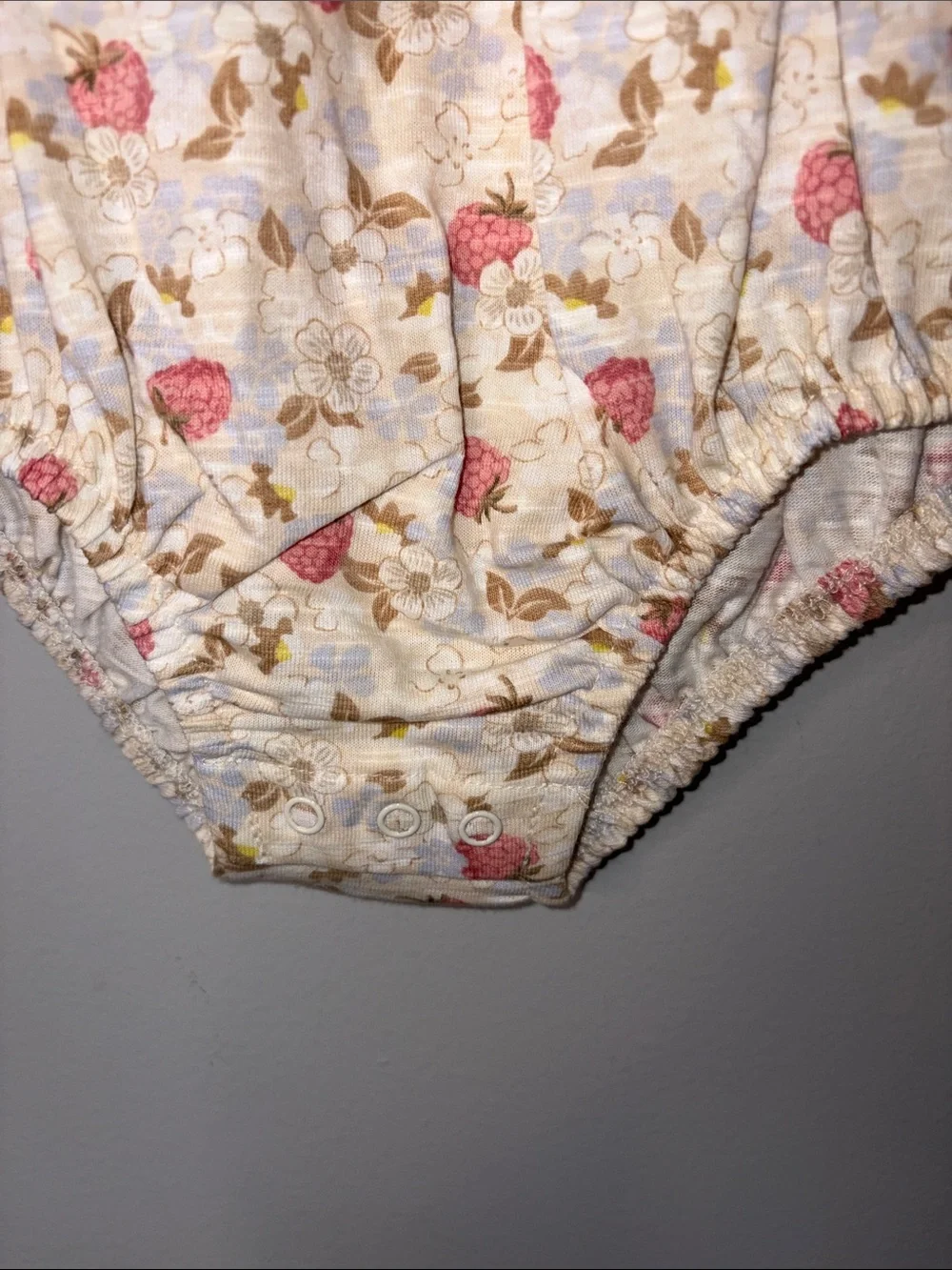 modern moments Floral Smocked Baby One-Piece Bodysuit - Pink & Cream 18 months